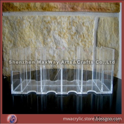 Clear Elegant Oblong Acrylic Poker Box/Chip Case/Casino Chip Box/Chip Rack Cover  with  Handle